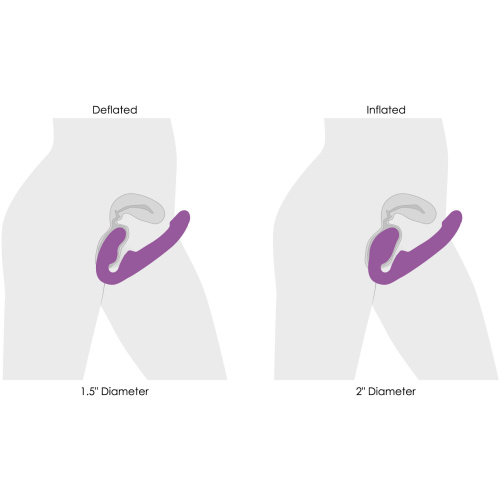 10x Ergo- Fit G-Pulse Inflatable and Vibrating  Strapless Strap- on - Purple