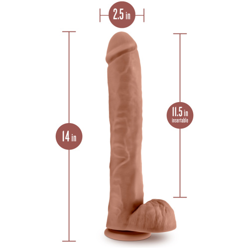 Au Naturel - Daddy - 14 Inch Dildo - Mocha
