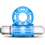Stay Hard 10 Function Vibrating Bull Ring - Blue