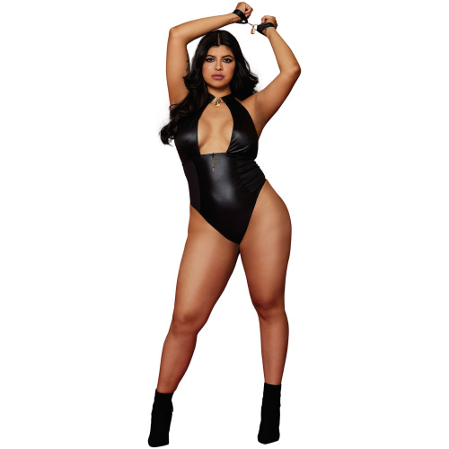 Fetish Teddy and Restraints - Queen Size - Black