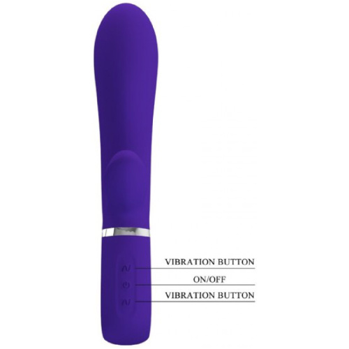 Thomas Super Soft Silicone Rabbit Vibrator - Purple