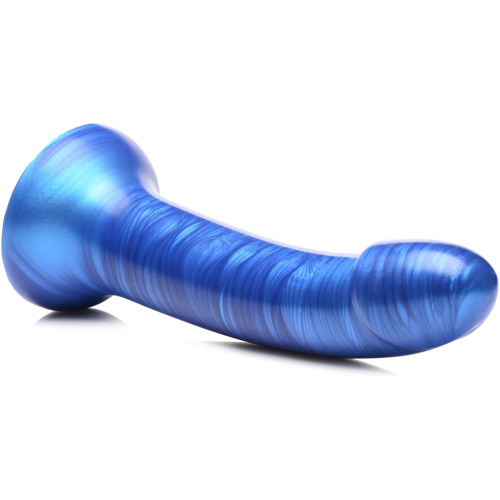 G-Tastic 7 Inch Metallic Silicone Dildo - Blue