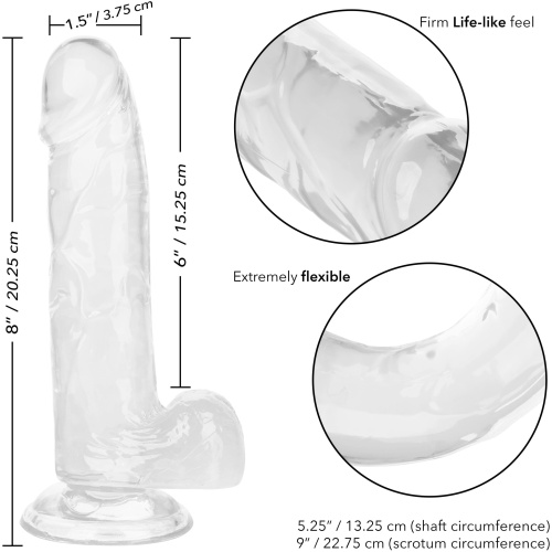 Size Queen 6 inch/15.25 Cm - Clear