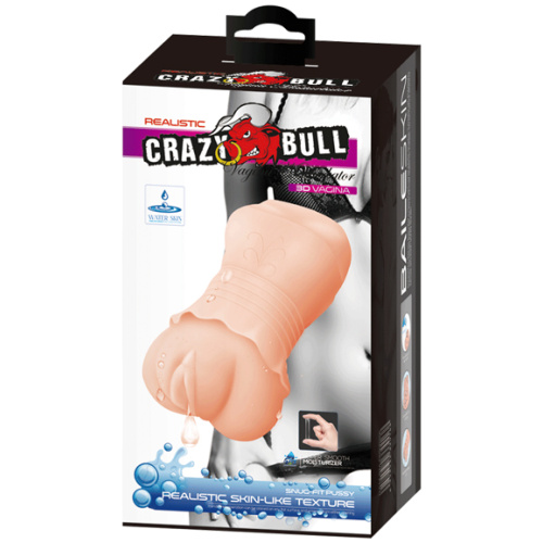 Crazy Bull No Lube Masturbator Sleeve - Realistic Pussy Skin-Like Texture