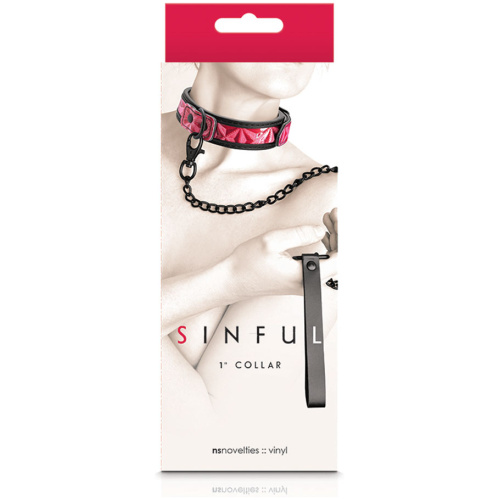Sinful - 1 Inch Collar - Pink