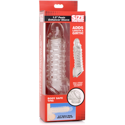 1.5 Inch Penis Enhancer Sleeve - Clear