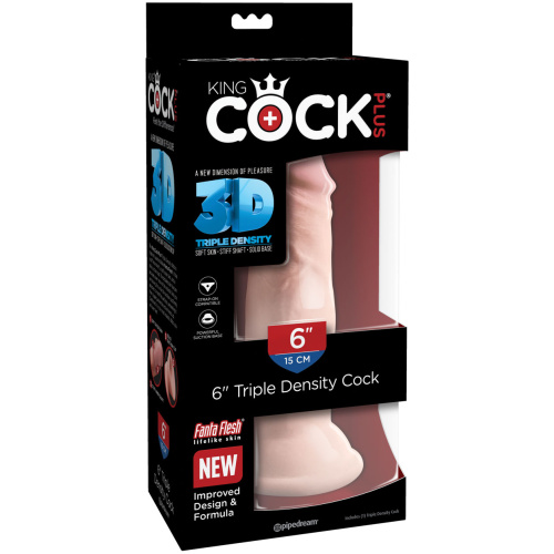 King Cock Plus Triple Density 6 Inch Cock - Light