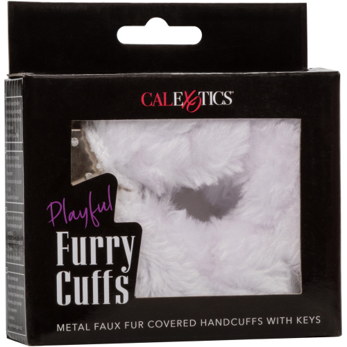 Playful Furry Cuffs - White