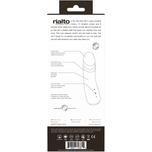 Rialto Rechargeable Vibrator - Black