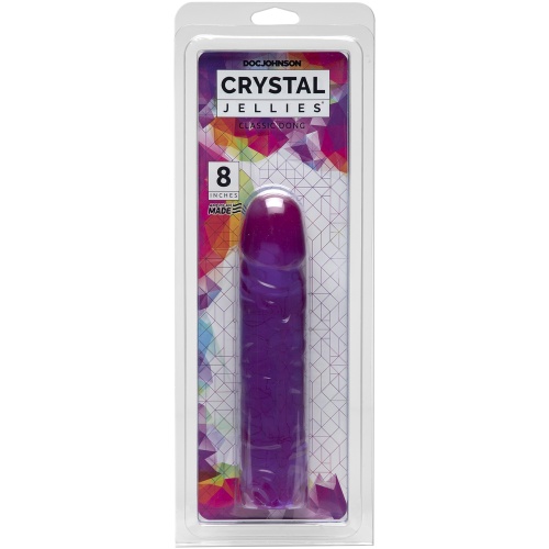 Crystal Jellies Classic Dong 8 Inch - Purple