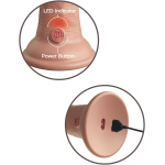 King Cock Elite 6 Inch Vibrating Silicone Dual  Silicone Dual Density Cock - Light