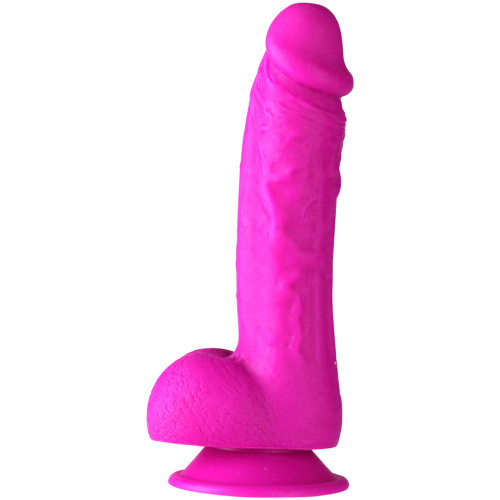 Josi Silicone Realistic Suction Cup Dong - Dark Purple