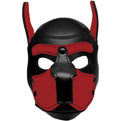 Spike Neoprene Puppy Hood - Red