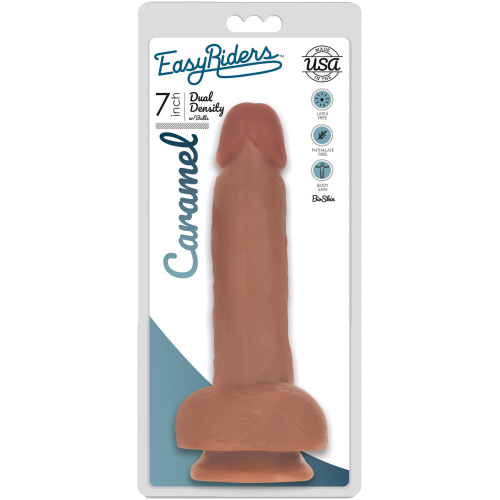 Easy Riders 7 Inch Slim Dong With Balls -  Caramel