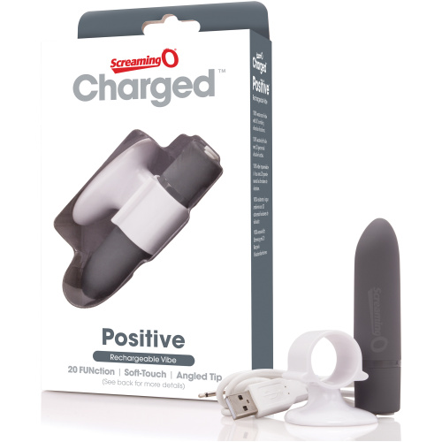 Charged Positive Rechargeable Vibe - Grey