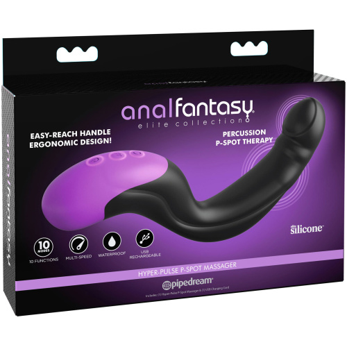 Anal Fantasy Elite Hyper-Pulse P-Spot Massager - Black