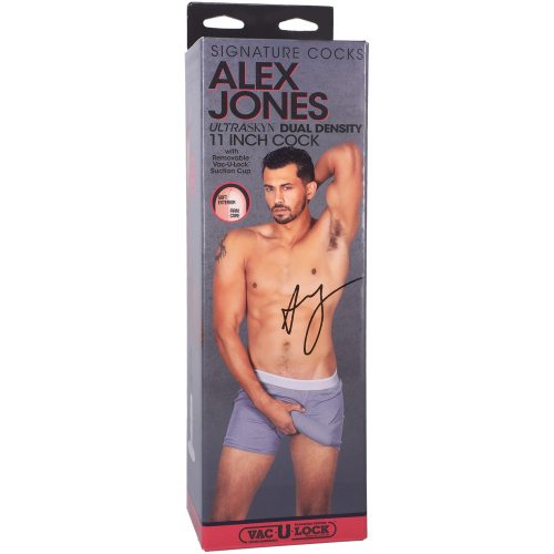 Signature Cocks - Alex Jones 11 Inch Cock With  Removable Vac-U-Lock Suction Cup - Caramel