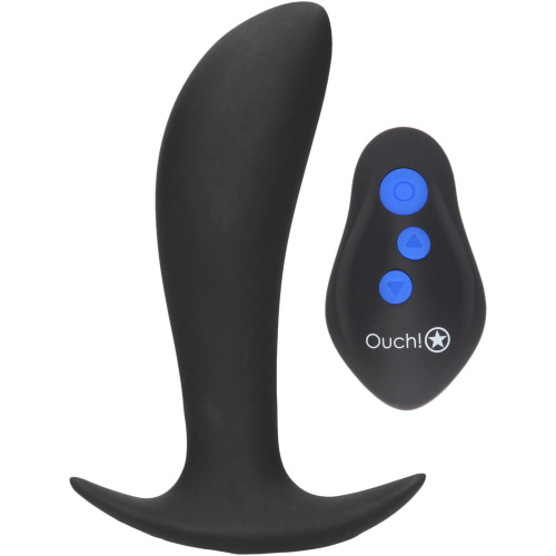 E-Stimulation and Vibration Butt Plug With Wireless Remote Control - Black