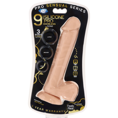 9 Inch Silicone Pro Odorless Dong - Flesh