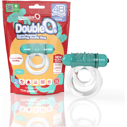 Screaming O 4b - Double O Super Powered Vibrating Double Ring - Kiwi