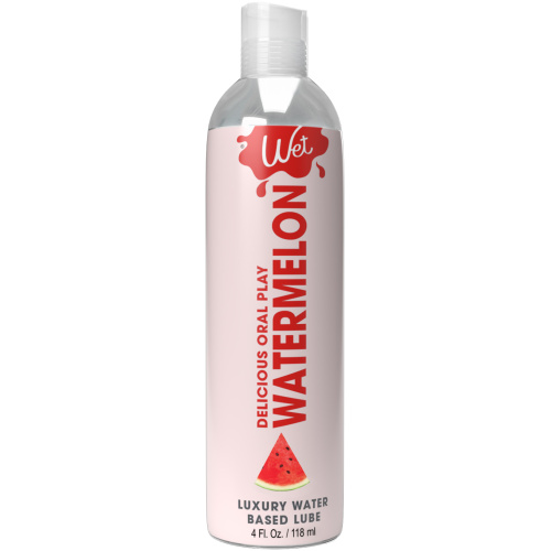 Wet Delicious Oral Play - Watermelon - Waterbased  Flavored Lubricant 4 Oz