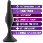 Anal Adventures Platinum - Silicone Beginner Plug  Kit - Black