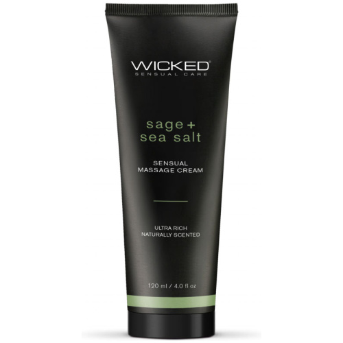 Sage and Sea Salt - Scented Sensual Massage Cream  - 4 Oz
