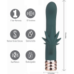 Kusha 420 Series Crystal Gems G-Spot Vibrator -  Green
