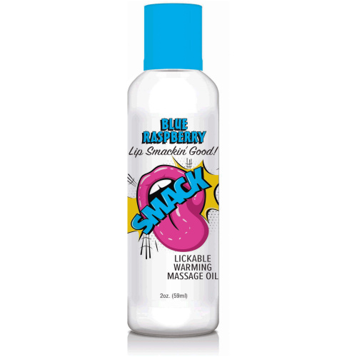 Smack Warming and Lickable Massage Oil - Blue Raspberry 2 Oz