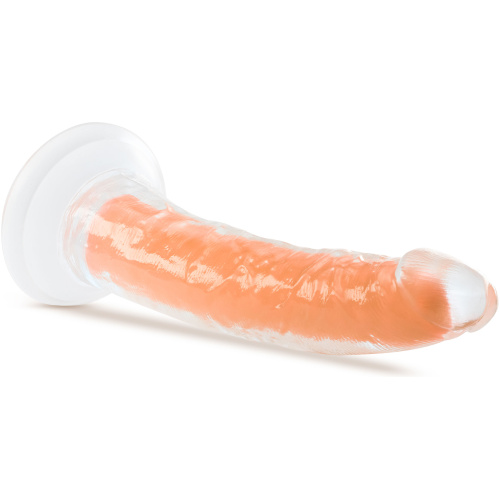 Neo Elite Glow in the Dark - Lavo - 7 Inch Silicone Dual Density Dildo - Neon Orange