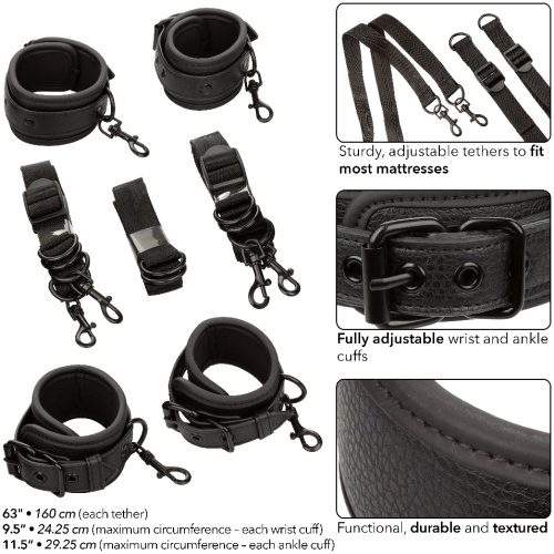 Nocturnal Collection Bed Restraints - Black