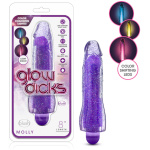 Glow Dicks - Molly Glitter Vibrator - Purple