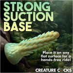 Stegosaurus Spiky Reptile Silicone Dildo - Green
