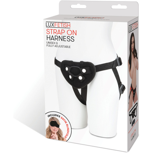 Neoprene Strap-on Harness - Black