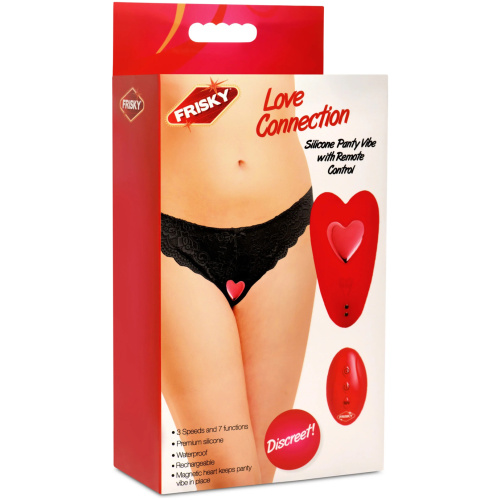 Love Connection Silicone Panty Vibe With Remote Control - Red