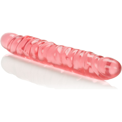 Translucence 12 Inches Veined Double Dong - Pink
