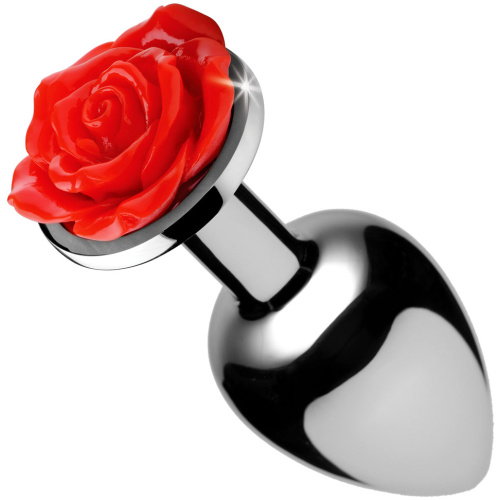 Red Rose Anal Plug - Medium