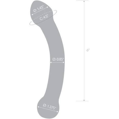 7 Inch Curved Glass G-Spot Stimulator