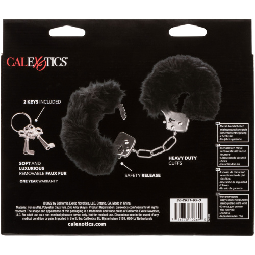 Ultra Fluffy Furry Cuffs - Black