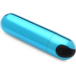 10x Rechargeable Vibrating Metallic Bullet - Blue