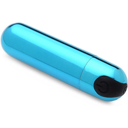10x Rechargeable Vibrating Metallic Bullet - Blue