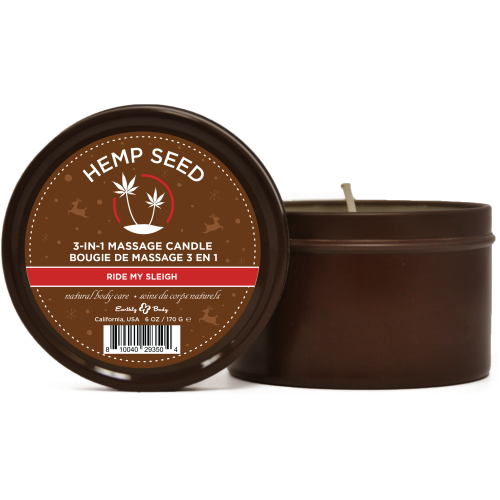 Hemp Seed 3-in-1 Massage Candle Ride My Sleigh  6oz/ 170 G