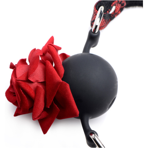 Full Bloom Silicone Ball Gag With Rose