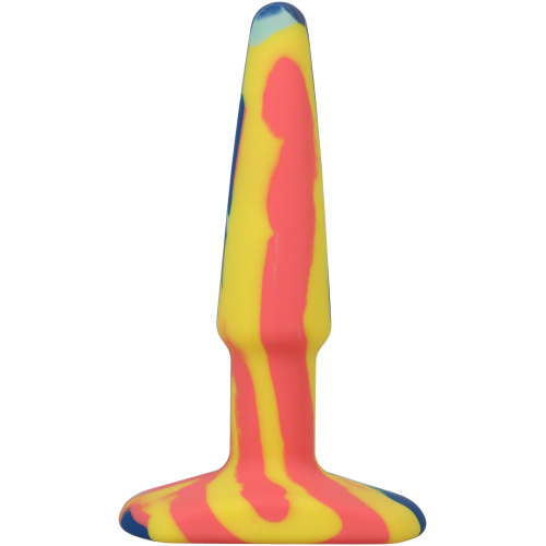 A-Play Groovy Silicone Anal Plug 4 Inch - Sunrise