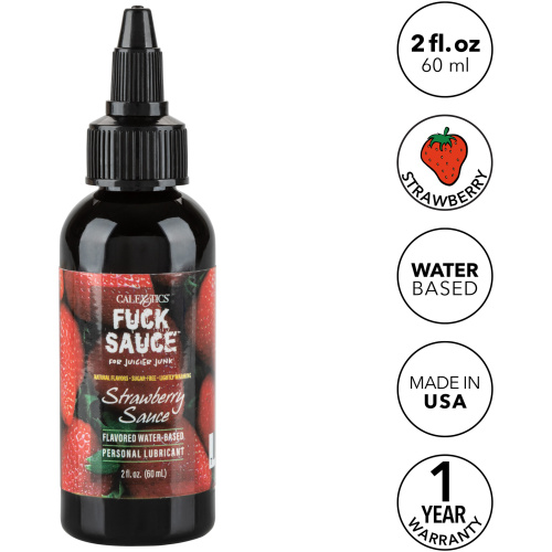 Fuck Sauce Flavored Water-Based Personal Lubricant - Strawberry - 2 Fl. Oz.