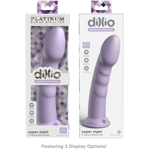 Dillio Platinum - Super Eight 8 Inch Dildo - Purple