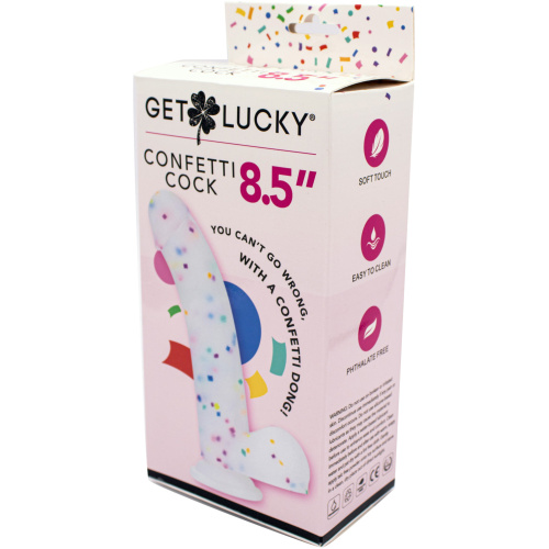 Get Lucky Confetti Cock - 8.5 Inch