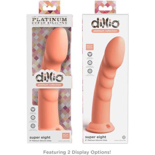 Dillio Platinum - Super Eight 8 Inch Dildo - Peach