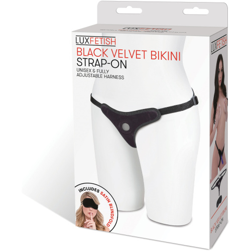 Black Velvet Bikini Strap-On