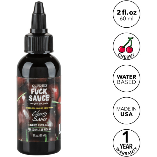 Fuck Sauce Flavored Water-Based Personal Lubricant - Cherry - 2 Fl. Oz.